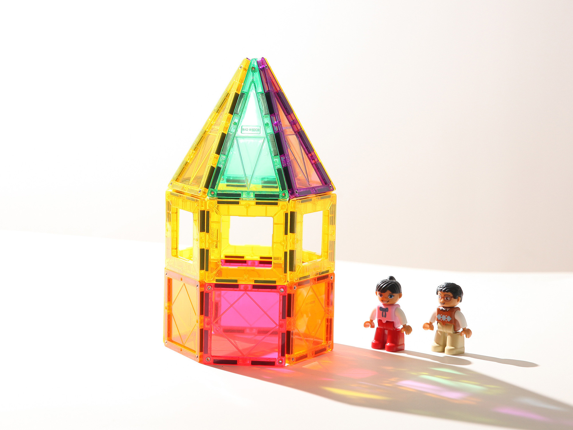 彩窗磁力片磁力积木拼装儿童玩具益智 智力动脑多功能男女孩3岁