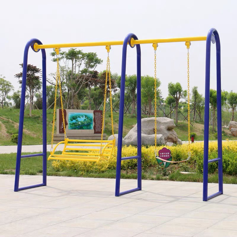 户外儿童秋千吊椅室外吊篮秋千摇椅公园成人铁艺秋千小区游乐设施