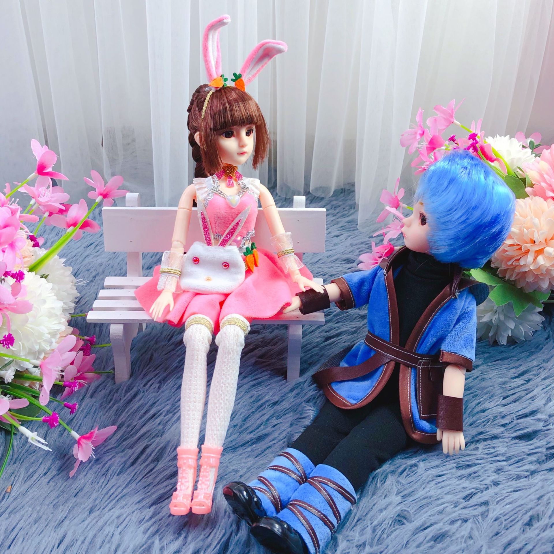 斗罗大陆童年小兔舞唐三情侣巴比洋娃娃公主玩偶生日节日创意礼物