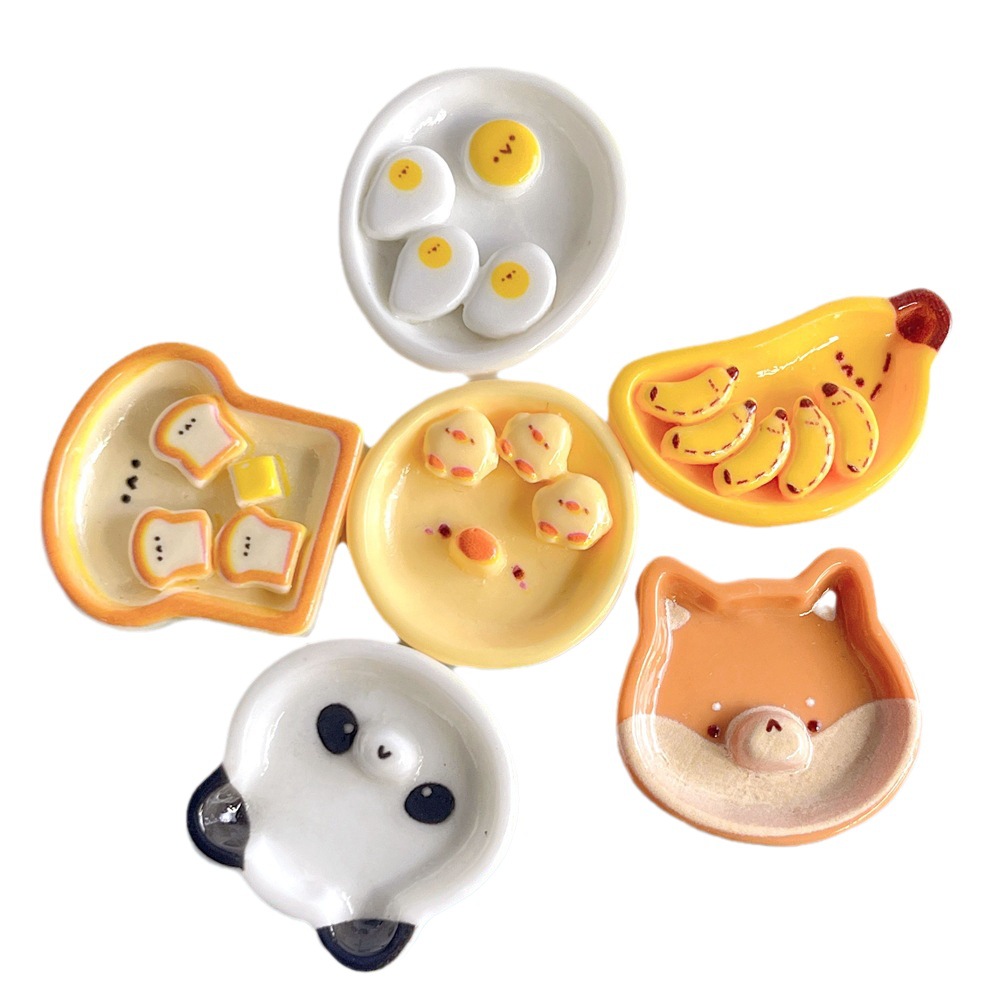 Refrigerator sticker Simulation Candy Toy Egg Banana Plate Cream Glue DIY Hair Accessories Hair Ring Pendant Phone Case Resin Accessories