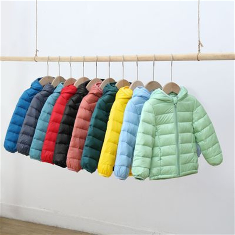 2024 New Children's Lightweight down Jacket Children's Clothing Mid-Length Autumn and Winter Cotton-Padded Coat Korean Style down Cotton Jacket Women's Coat