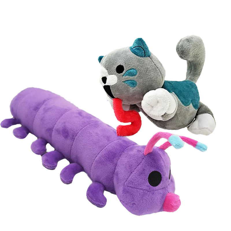 跨境新款poppy playtime 波比紫色毛毛虫 猫可爱玩偶毛绒玩具公仔