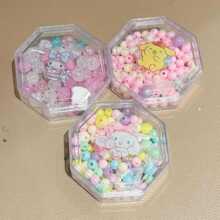 可爱卡通创意diy串珠盒儿童手链项链小女孩节日生日定制儿童饰品