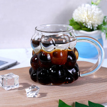 创意个性葡萄造型玻璃杯高硼硅耐热玻璃咖啡杯家用带把牛奶饮料杯