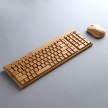 竹子制品 无线键盘鼠标两区201套装 竹键盘鼠标 竹质无线竹子键盘