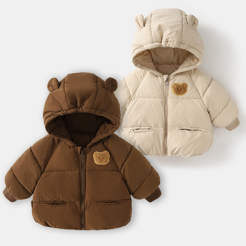 Clothes for Babies Boy's Quilted Cotton Coat Cotton Coat Jacket Winter Clothes Winter Children Baby Girl Cotton Jacket Top Warm Fashionable Korean Style