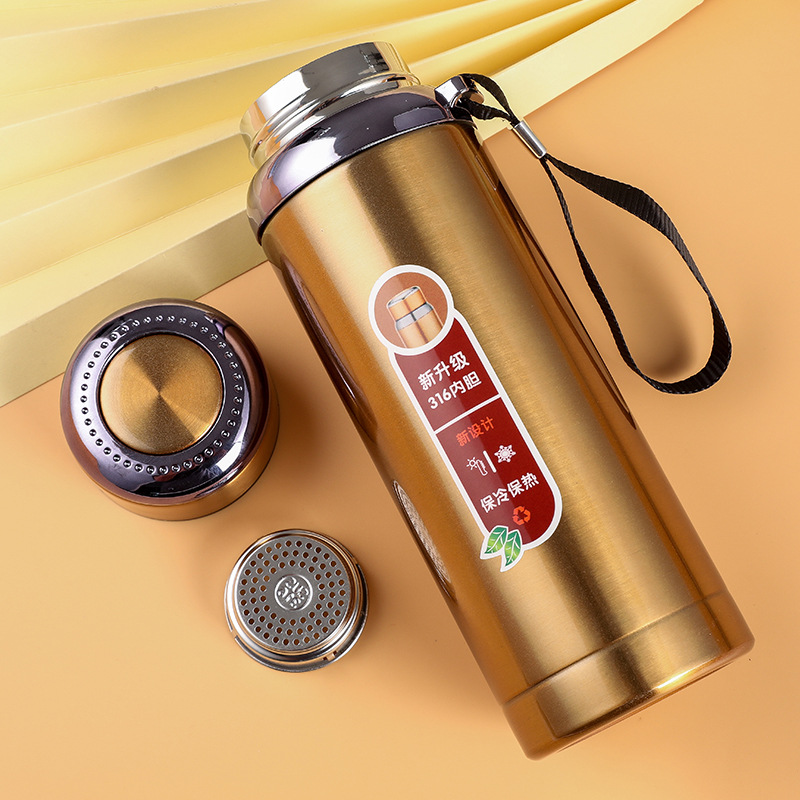 Y216 316 Stainless Steel Thermos Cup Large-Capacity Water Cup Portable Outdoor Exercise Portable Star Sling Pot Wholesale