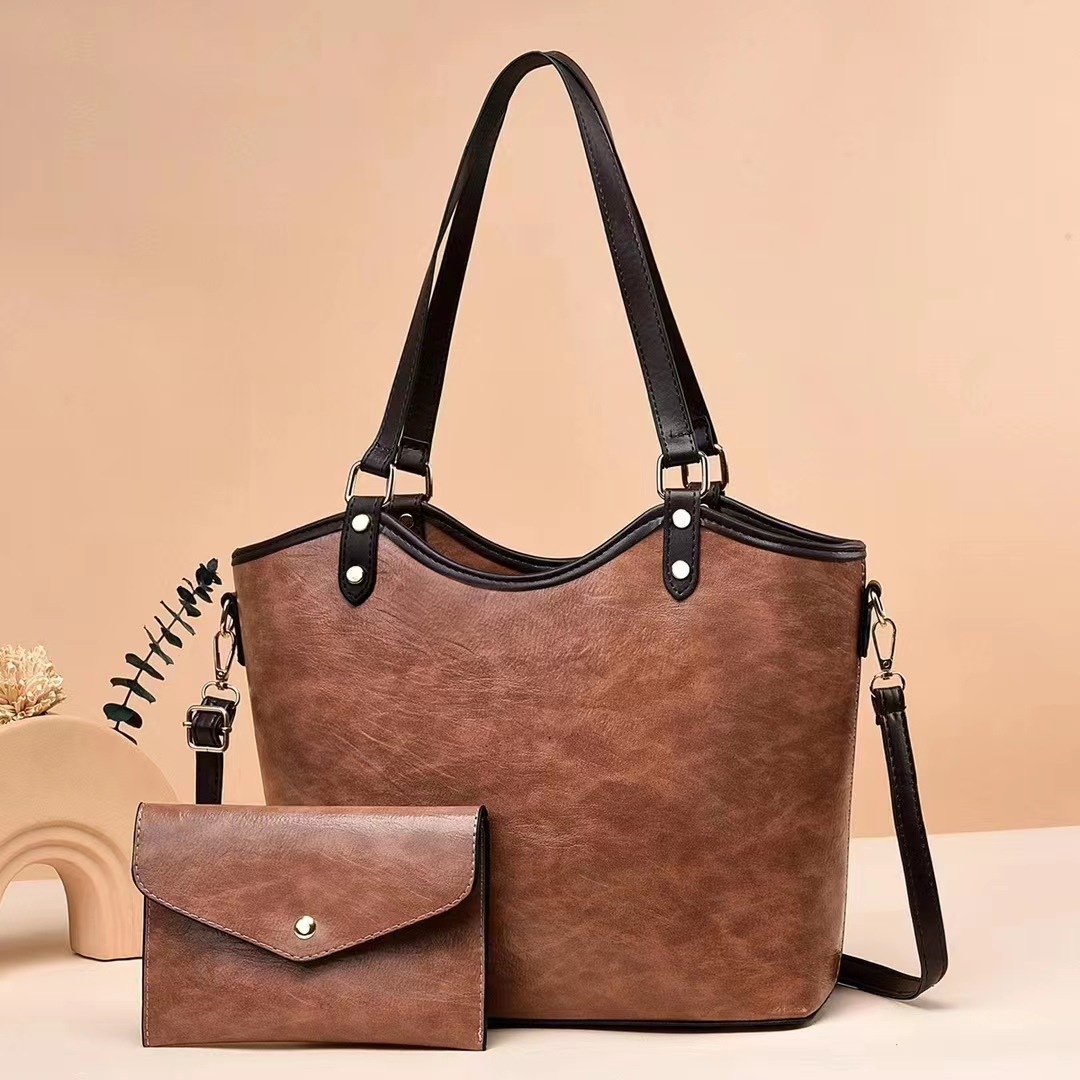 Handbag Women's Bag 2023 New Solid Color High Sense Special-Interest Design Large Capacity Work Commuter Popular Tote Bag