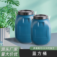 源头厂家批发蓝色PP包装方桶带手提式工业化工桶液体堆码桶油桶