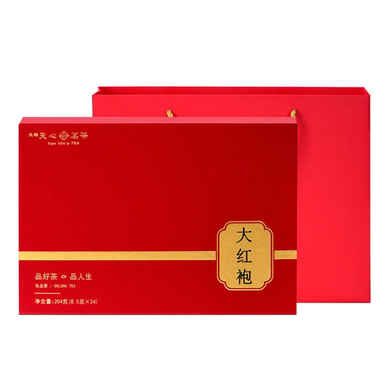天福天心茗茶 武夷山大红袍岩茶福建乌龙茶茶意礼盒送礼茶204g