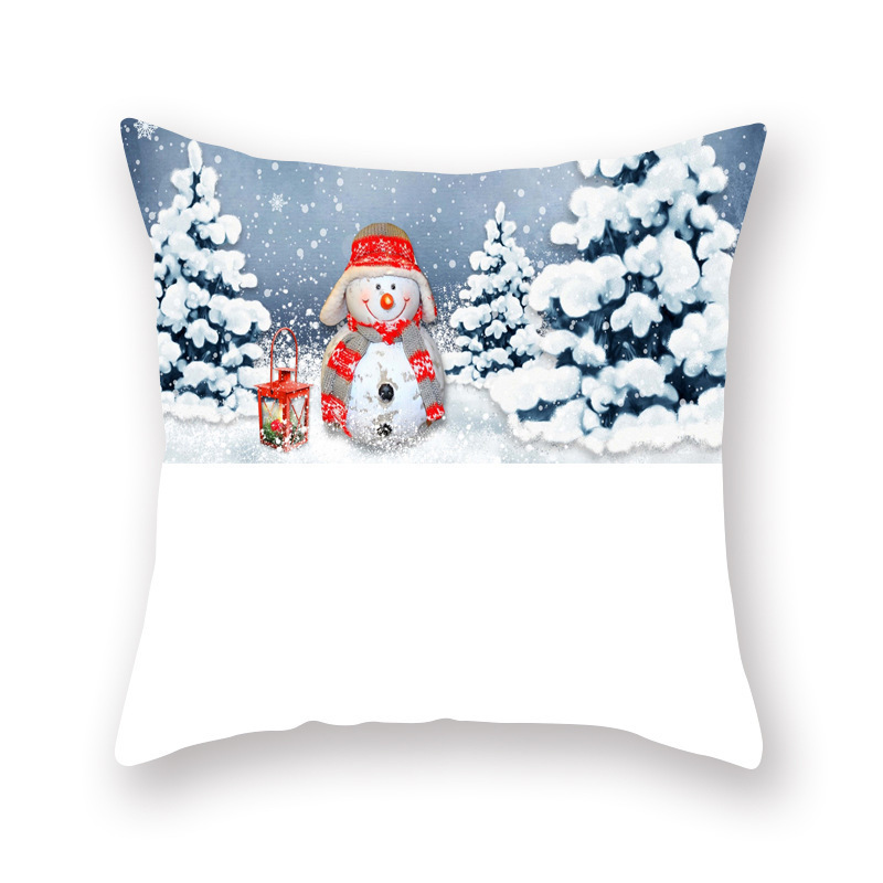 New Cross-Border Pillow Cover Christmas Holiday Pattern Couch Pillow Amazon New Throw Pillowcase Cushion Cover Wholesale