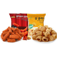 韩国食品--严选 涞可香辣年糕条 国外膨化休闲零食批发热卖100g