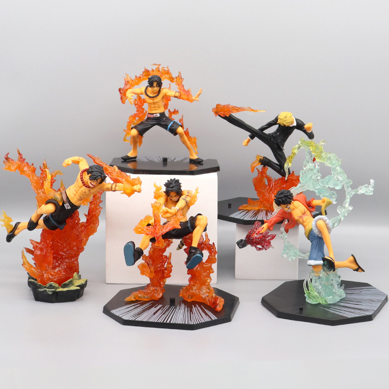 One Piece Fire Fists Luffy Ace Ghost Chasuron Demon Wind Leg Shanzhi Anime Garage Kits Peripheral Model Ornaments