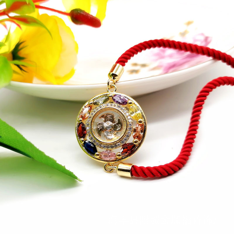 泰国转运轮化太岁本命年红绳子手链闺蜜情侣女ins编织手链