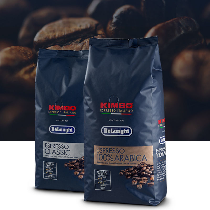 德龙kimbo 金堡金宝金标原装进口意式醇香浓缩特浓精品纯黑咖啡豆
