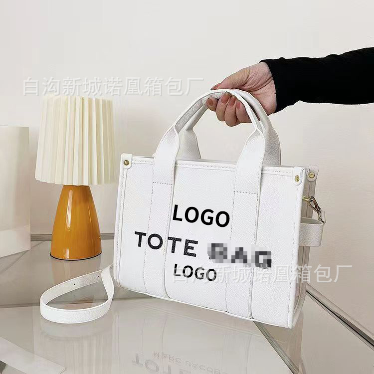 Cross-Border Women's Bag Commuter Tote Letters Women's Handbag Retro Simple Large Capacity Tote Crossbody Big Bag