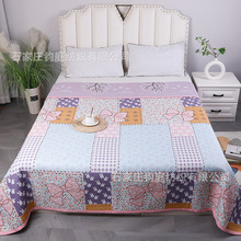 床盖四季通用双人床ab版三层新款榻榻米床单可铺可盖雪花棉床毯单