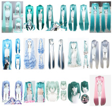 初音未来假发cosplay造型VocAloid水蓝色Miku高温丝头头套 工厂店