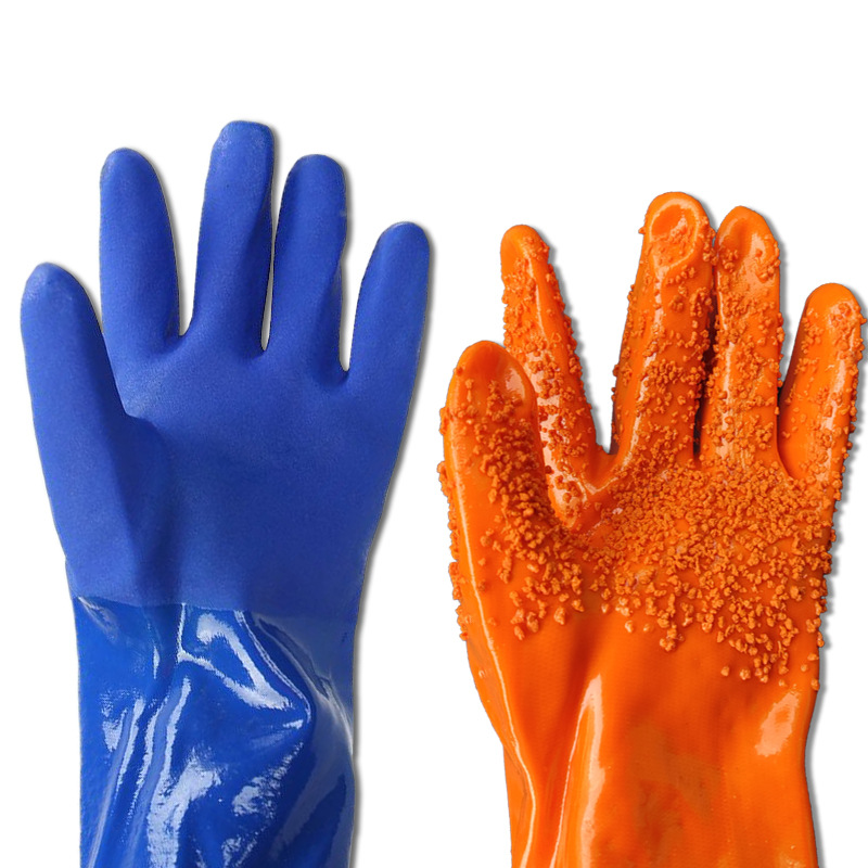 【防滑手套】耐酸碱浸塑手套防水防滑工业杀鱼专业止滑劳保手套