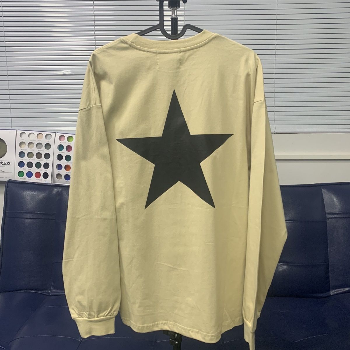 fog长袖t恤字母五角星第七季宽松复线essentials city情侣款长t恤