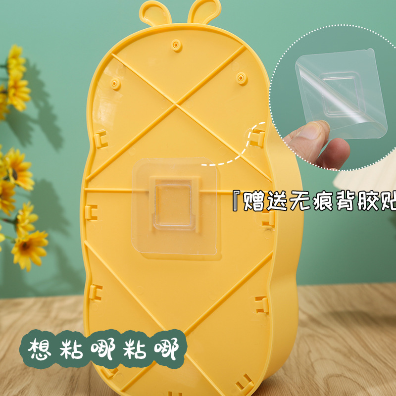 Punch-Free Wall Hanging behind the Door Mask Storage Household Entrance Respirator Solid Color Deposit Box Tissue Box Storage Fantastic