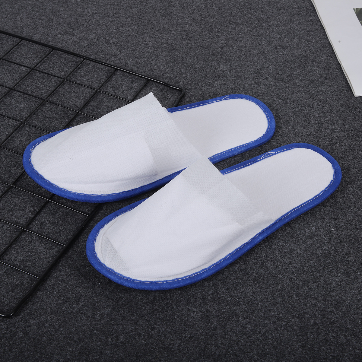 酒店宾馆无纺布一次性拖鞋加工定制logo