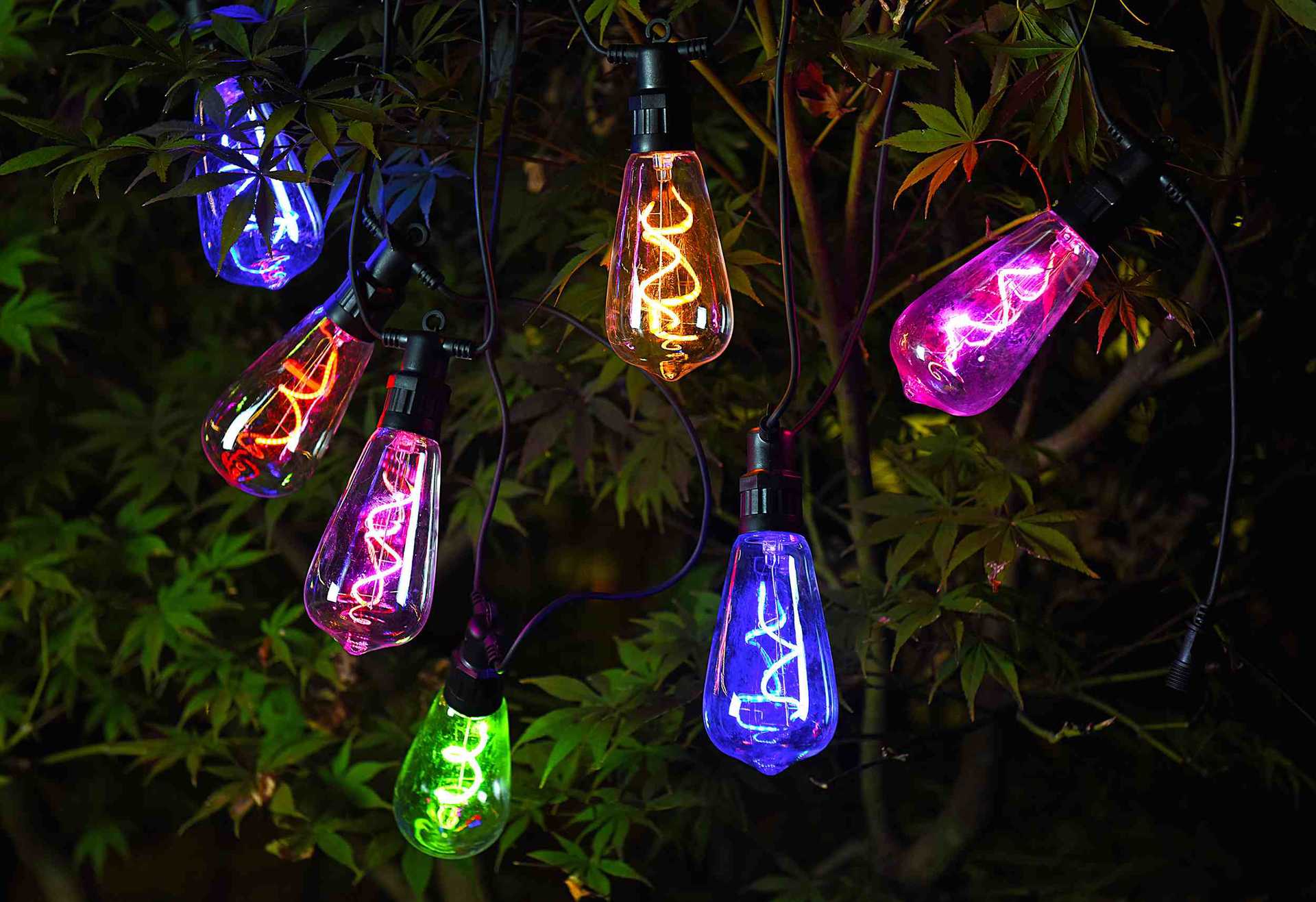 加工定制led彩灯串球泡装饰彩灯旋转灯丝防水灯圣诞节日灯