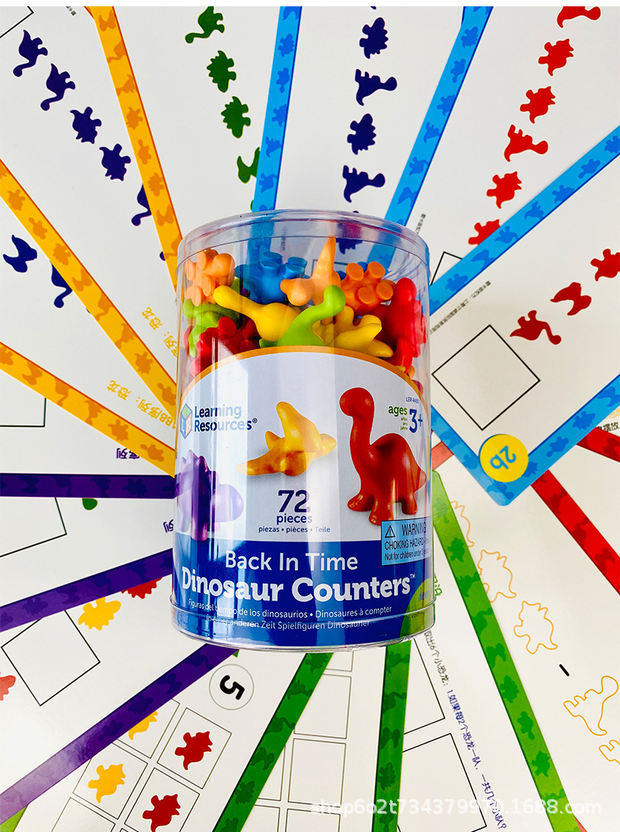 学源learning resources彩虹熊计数砝码小熊家庭小人早教数学玩具