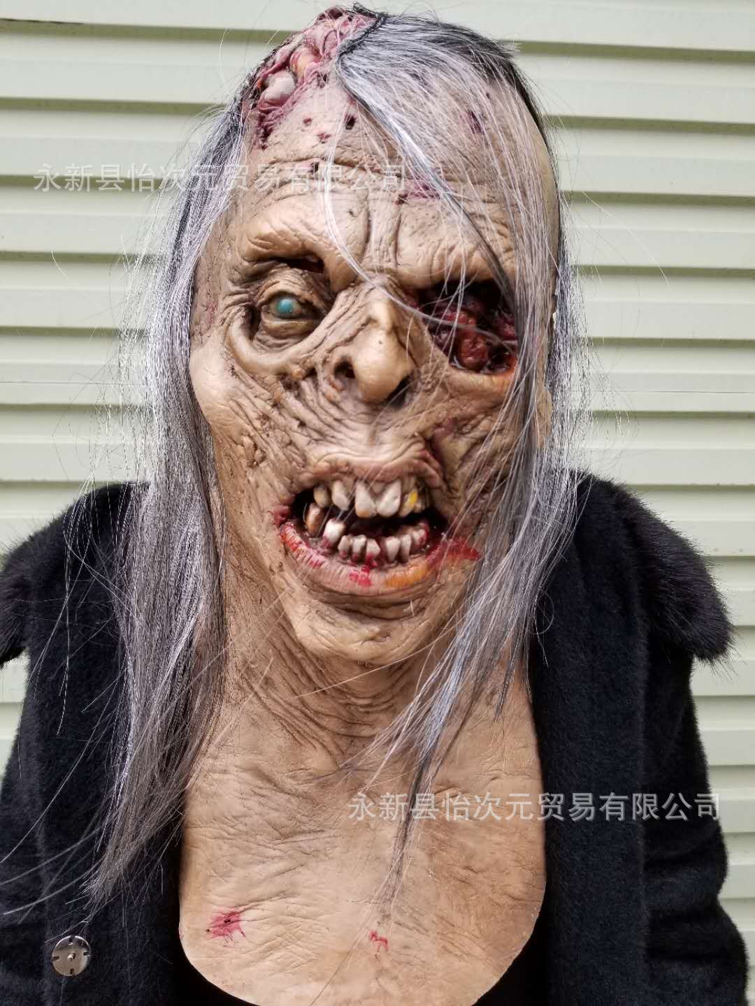 万圣节恐怖面具鬼脸烂眼睛丧尸僵尸酒吧派对道具厂家直销-阿里巴巴