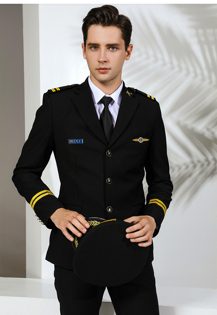 厂家直销航空机长飞行员空少制服男礼宾服形象岗新式春秋冬套装