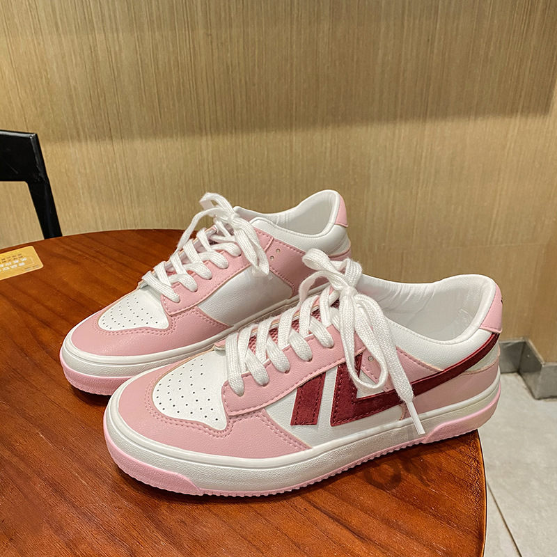 日系软妹少女心ins可爱粉色马卡龙板鞋运动鞋女
