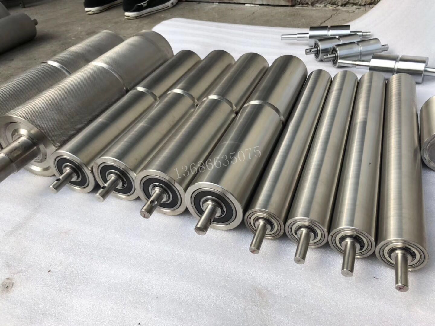 流水线滚筒主从动辊筒输送机滚筒镀锌滚筒滚花滚筒镀铬钣金件滚筒