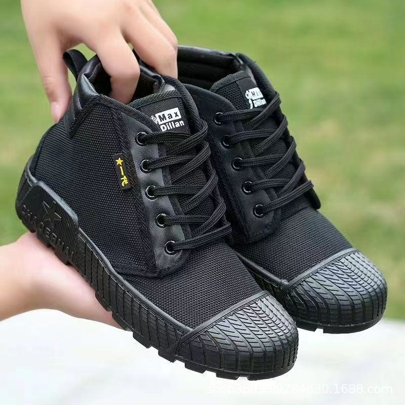 2023 New Training Labor Protection Construction Site Foreign Trade Thick Bottom Liberation Shoes Men's Women's Non-Slip Wear-Resistant Military Quality