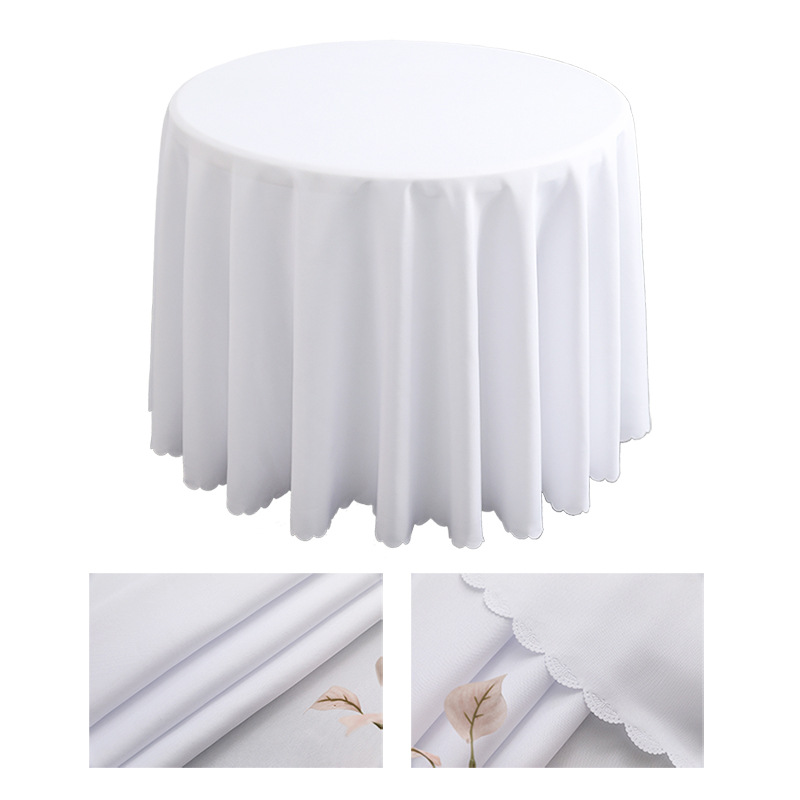 Wholesale Hotel Meeting Wedding Banquet Home Nordic Style Hot Tablecloth Solid Color round Tablecloth Polyester Tablecloth