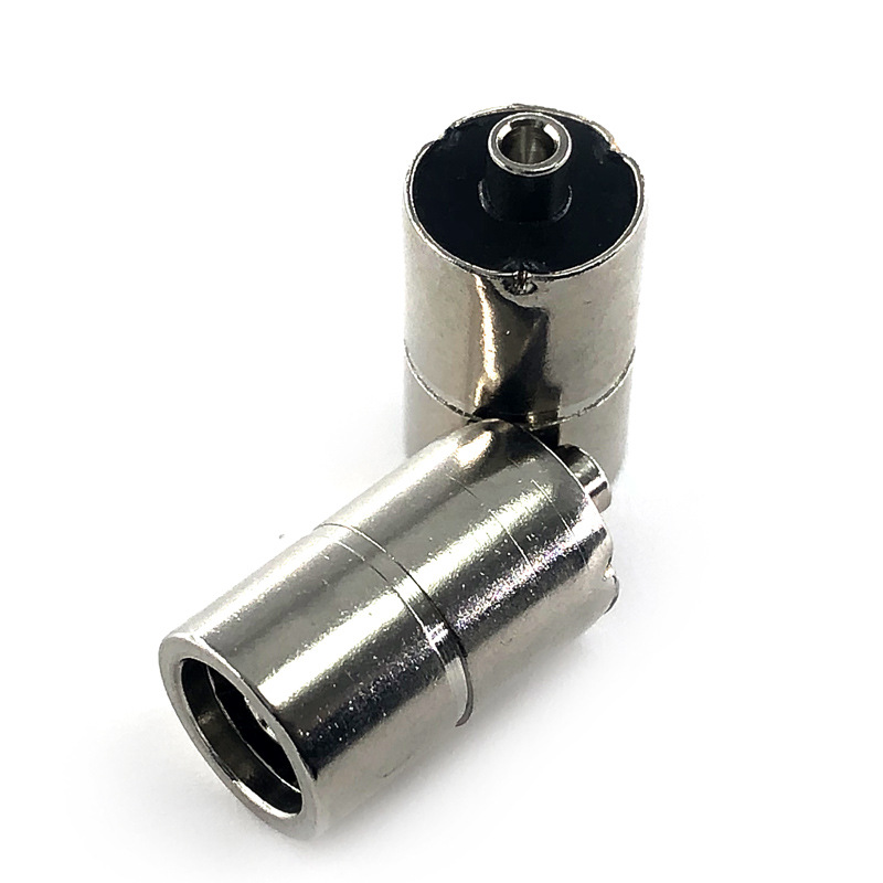 圆柱形dc插座立式dc-083焊线式带地片全铜外壳充插座dc母座