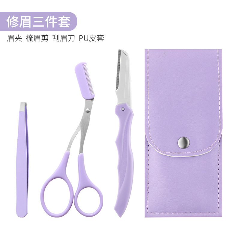 Eyebrow Trimmer Set for Beginners Eyebrow Scraper Eyebrow Trimmer Eyebrow Clip Eyebrow Trimmer Anti-Scratch Eyebrow Trimmer Tool Set