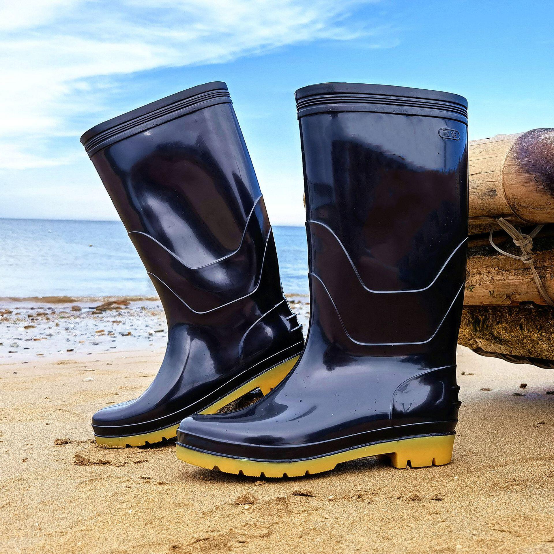 雨鞋男高长筒防滑雨靴户外食堂钓鱼洗车鞋劳保工作鞋厚底耐磨水鞋