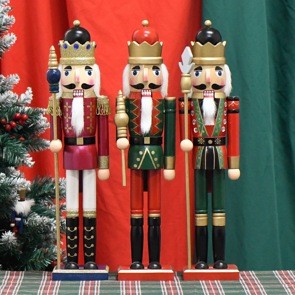 20 'New 50cm Wooden Nutcracker Christmas Puppet Home Decorative Crafts Decoration Gift