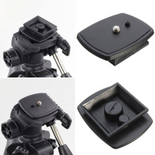 Black Quick Release Plate Tripod Monopod Head Screw Adapter