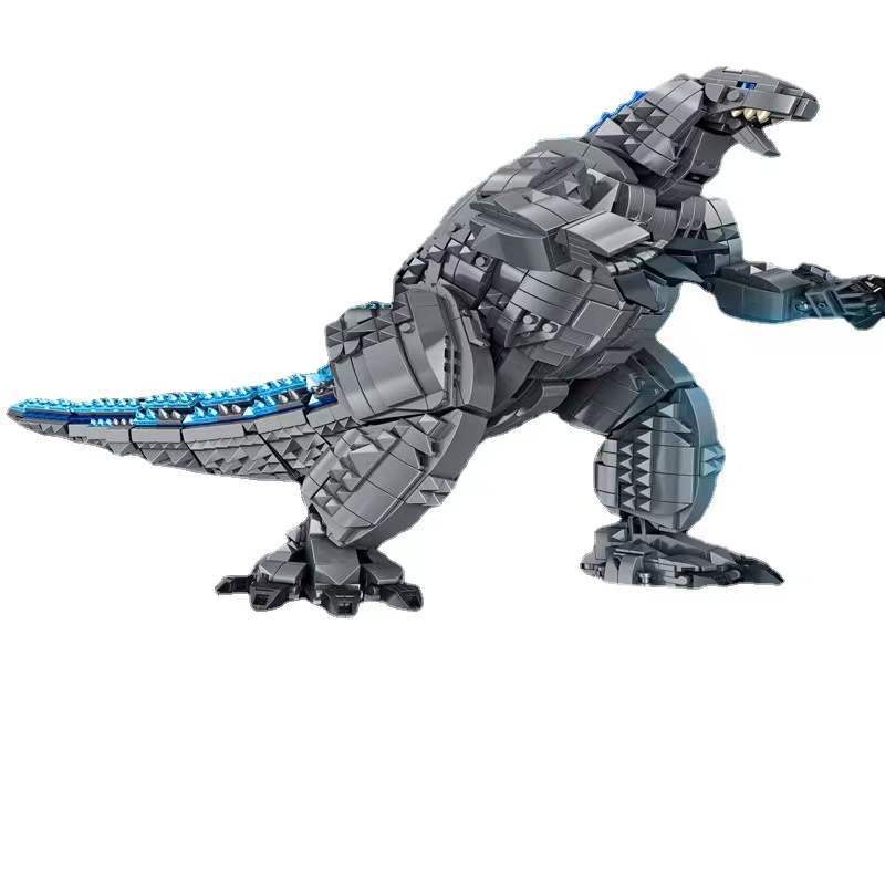 Pan Luo Si Compatible with Lego Large, Medium and Small Godzilla Monster King Kong Dinosaur High Difficulty Assembled Building Block Toys Cross-Border