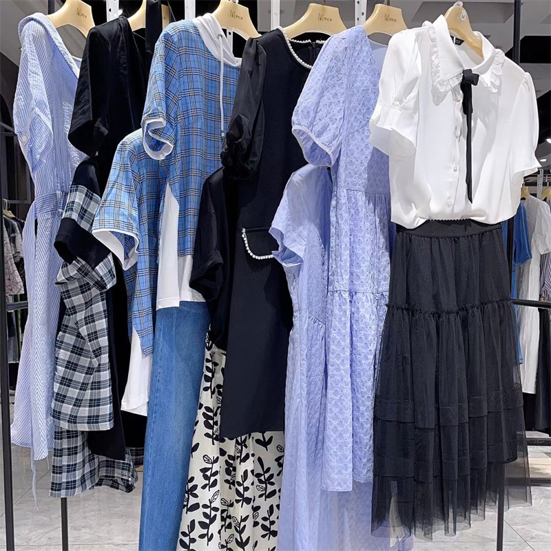 丝珂24秋女装品牌折扣连衣裙清仓十三行地摊衣服批发品牌撤柜尾货