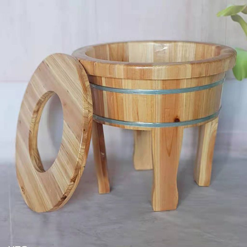 木盆洗脚盆美乐康高脚盆四脚家用老人免足浴泡脚实木盆妇洗盆熏蒸