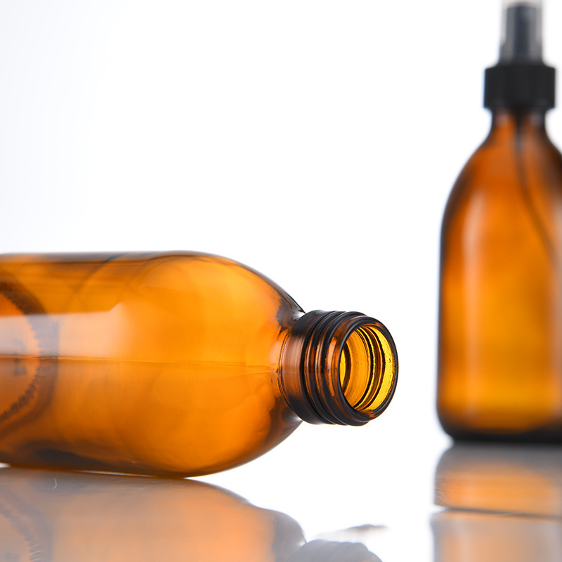 棕色玻璃口服液瓶药水瓶240ml茶色避光喷雾瓶 乳液分装瓶洗手液瓶