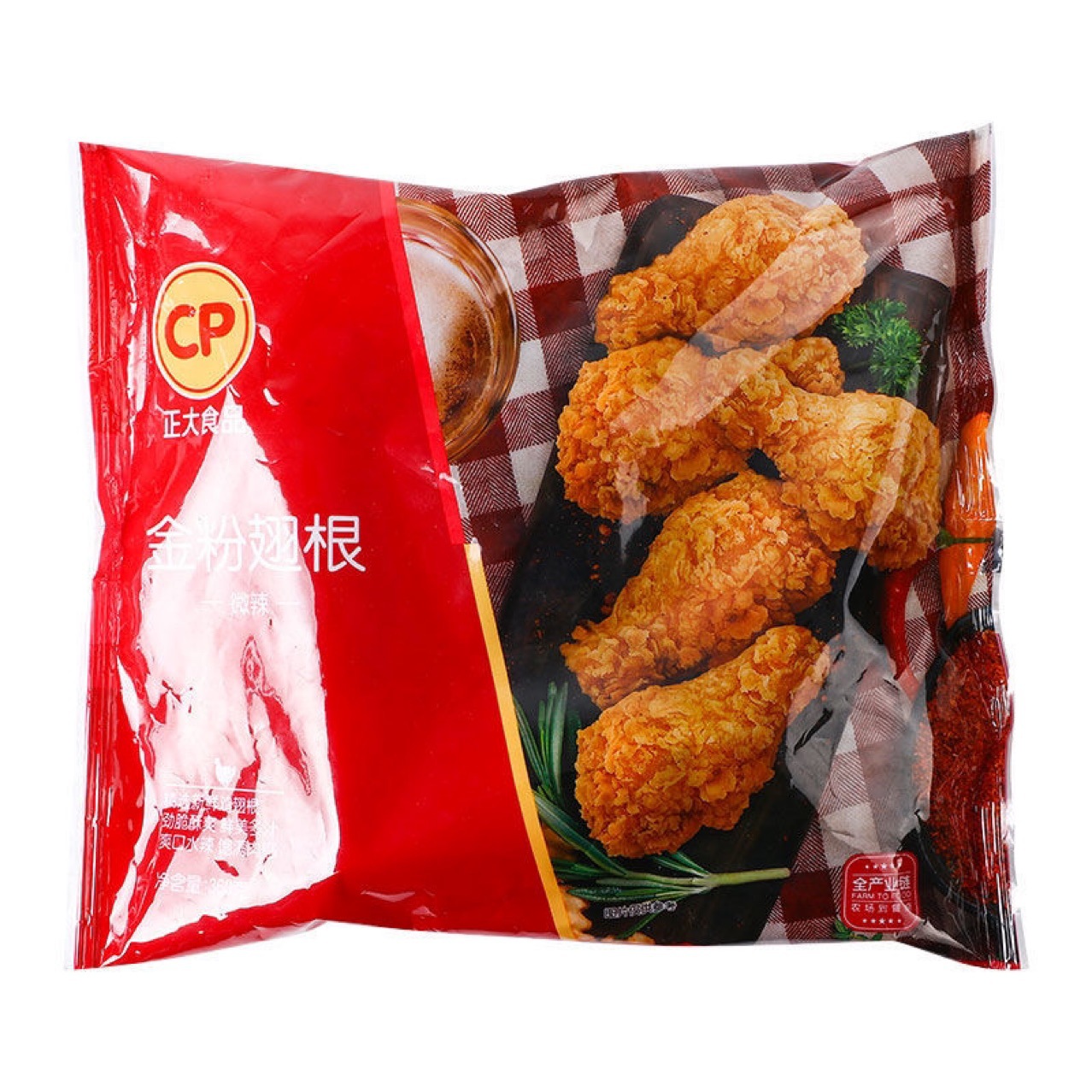cp正大金粉翅根360克微辣鸡翅根油炸小吃裹粉商用批发炸货店包邮