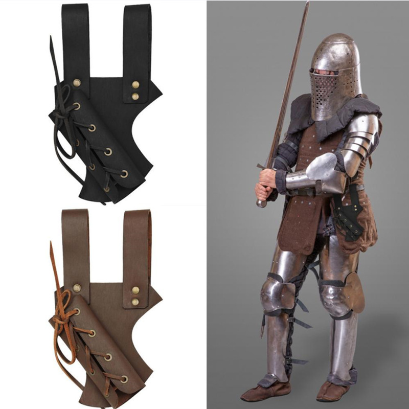 欧洲中世纪pu皮腰带剑武士刀鞘皮套中世纪拉普武器盔甲战士骑士