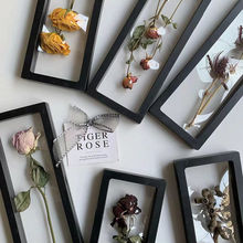 情人节玫瑰干花收纳相框展示架 玫瑰鲜花项链饰品标本样品展览架
