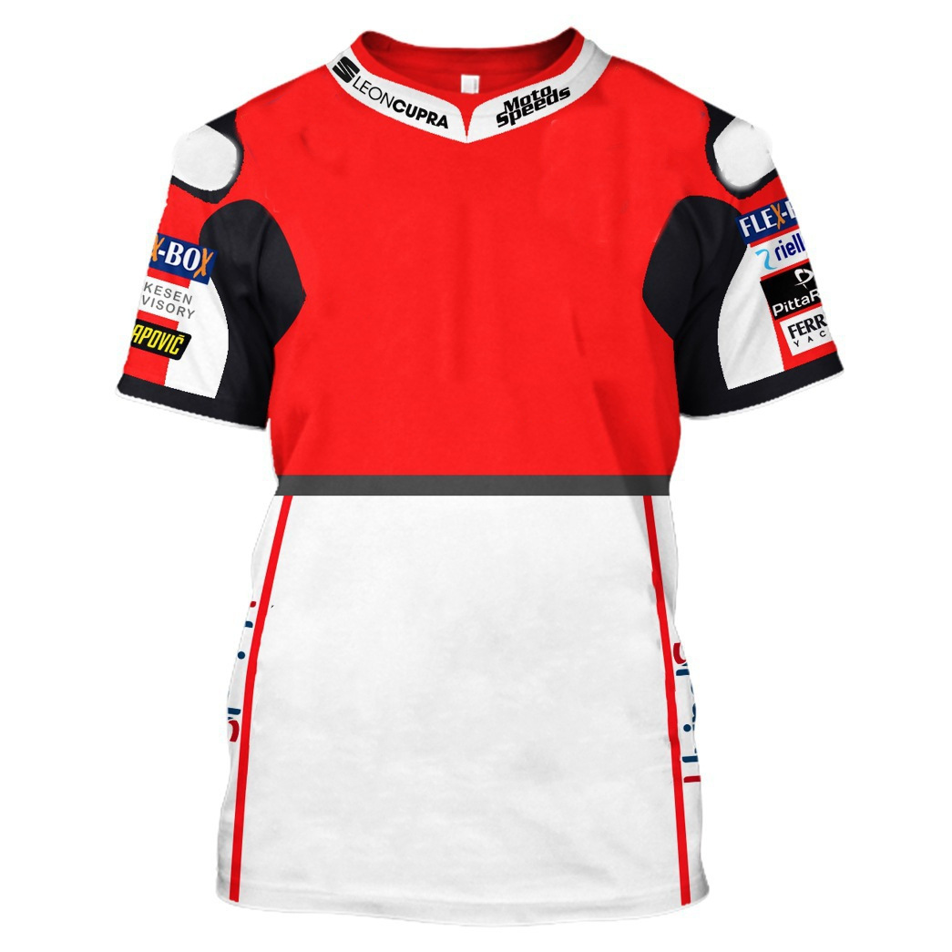 跨境外贸赛车服男士t恤时尚赛车迷爱好者服装速干透气骑行服短袖