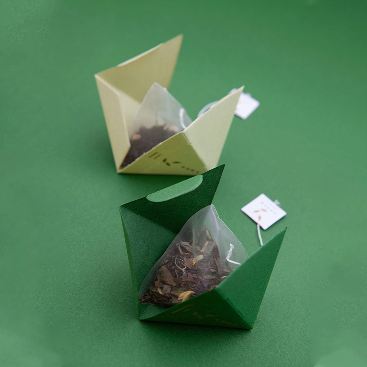 手心里青香茶包包装盒创意三角送礼必备独立包装厂家直销按需专定