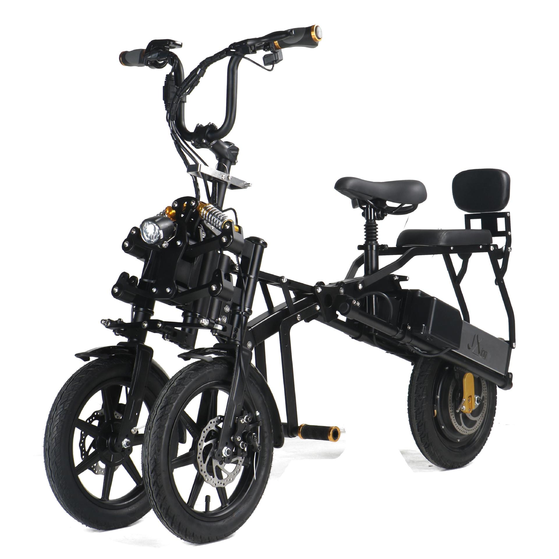 倒三轮电动代步车 折叠便捷接送小孩房车出行旅游代步电瓶车