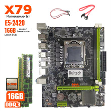 X79 motherboard set with Xeon E5 2420 cpu 2pcs 8G ECC RAM